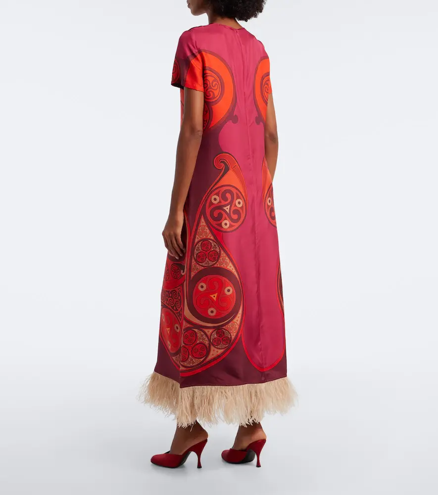 La DoubleJ Swing fringed printed silk twill maxi dress | Thumbnail 5 La DoubleJ Swing fringed printed silk twill maxi dress | Thumbnail 5