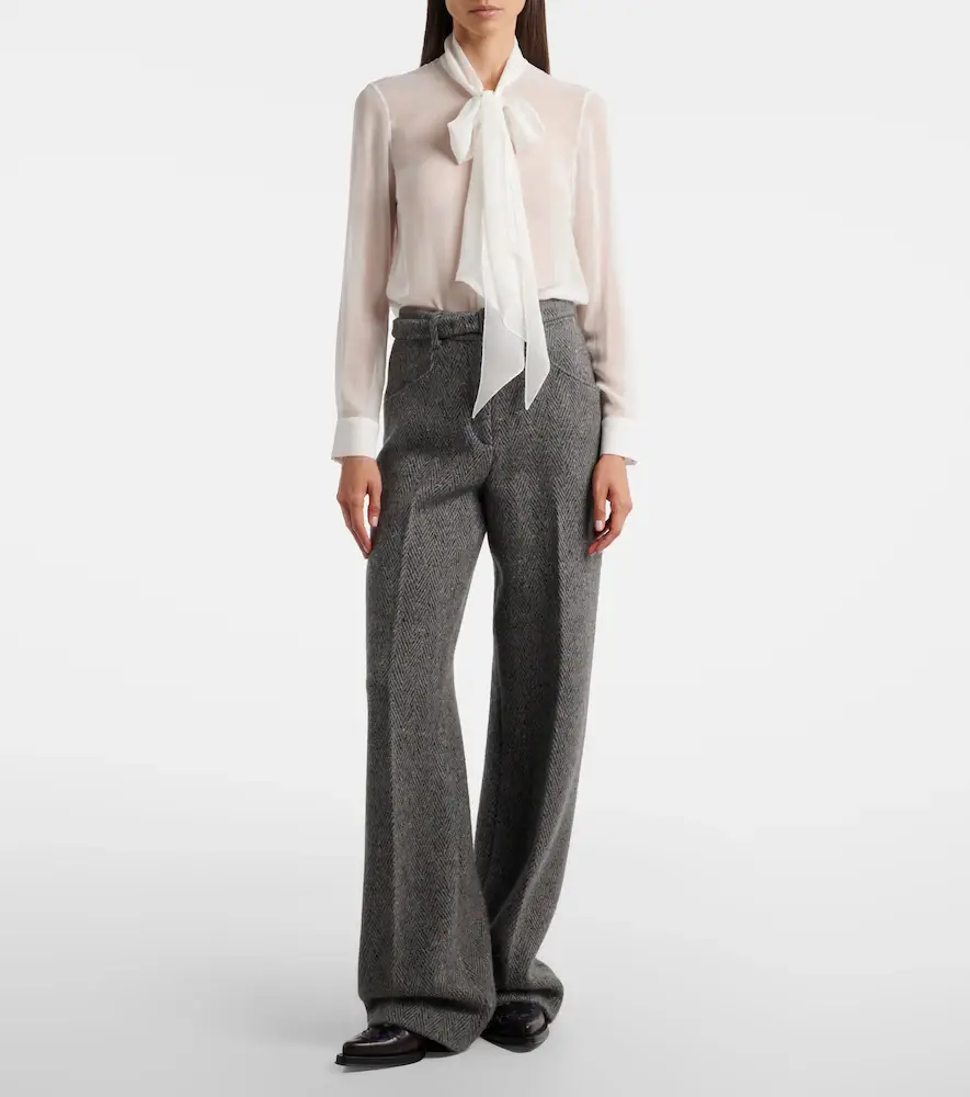 Gabriela Hearst Norman belted cashmere and wool wide-leg pants | Thumbnail 2 Gabriela Hearst Norman belted cashmere and wool wide-leg pants | Thumbnail 2