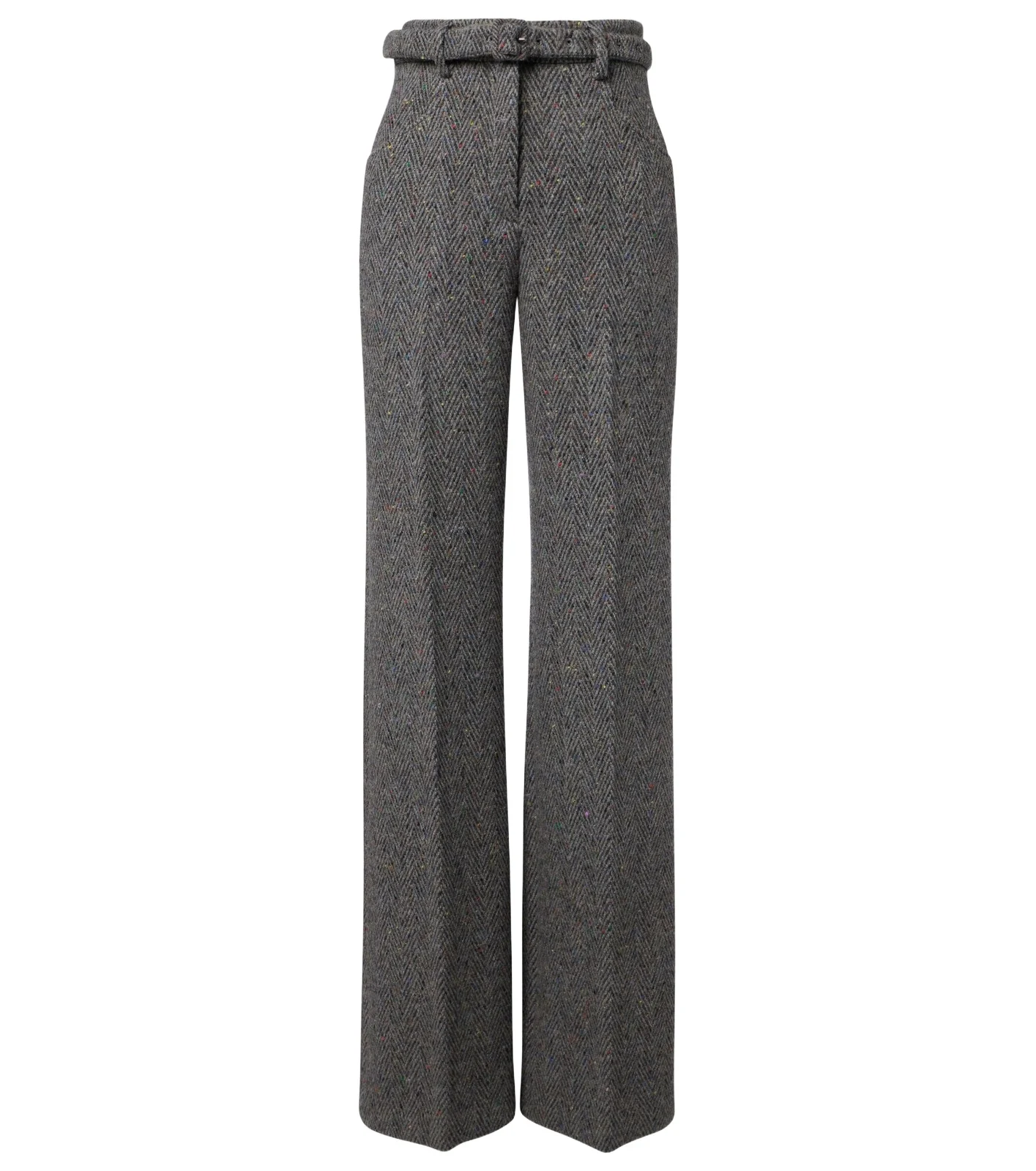 Norman belted cashmere and wool wide-leg pants Norman belted cashmere and wool wide-leg pants