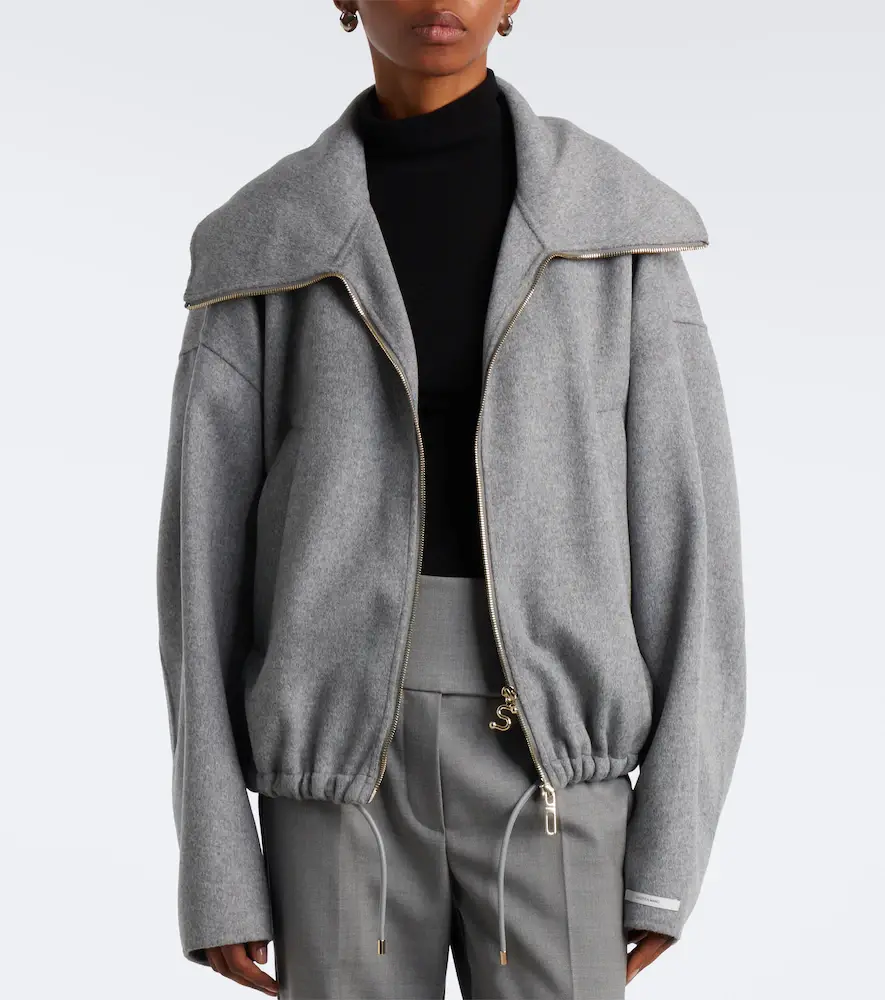 Sportmax Oversized virgin wool blouson jacket | Thumbnail 2 Sportmax Oversized virgin wool blouson jacket | Thumbnail 2