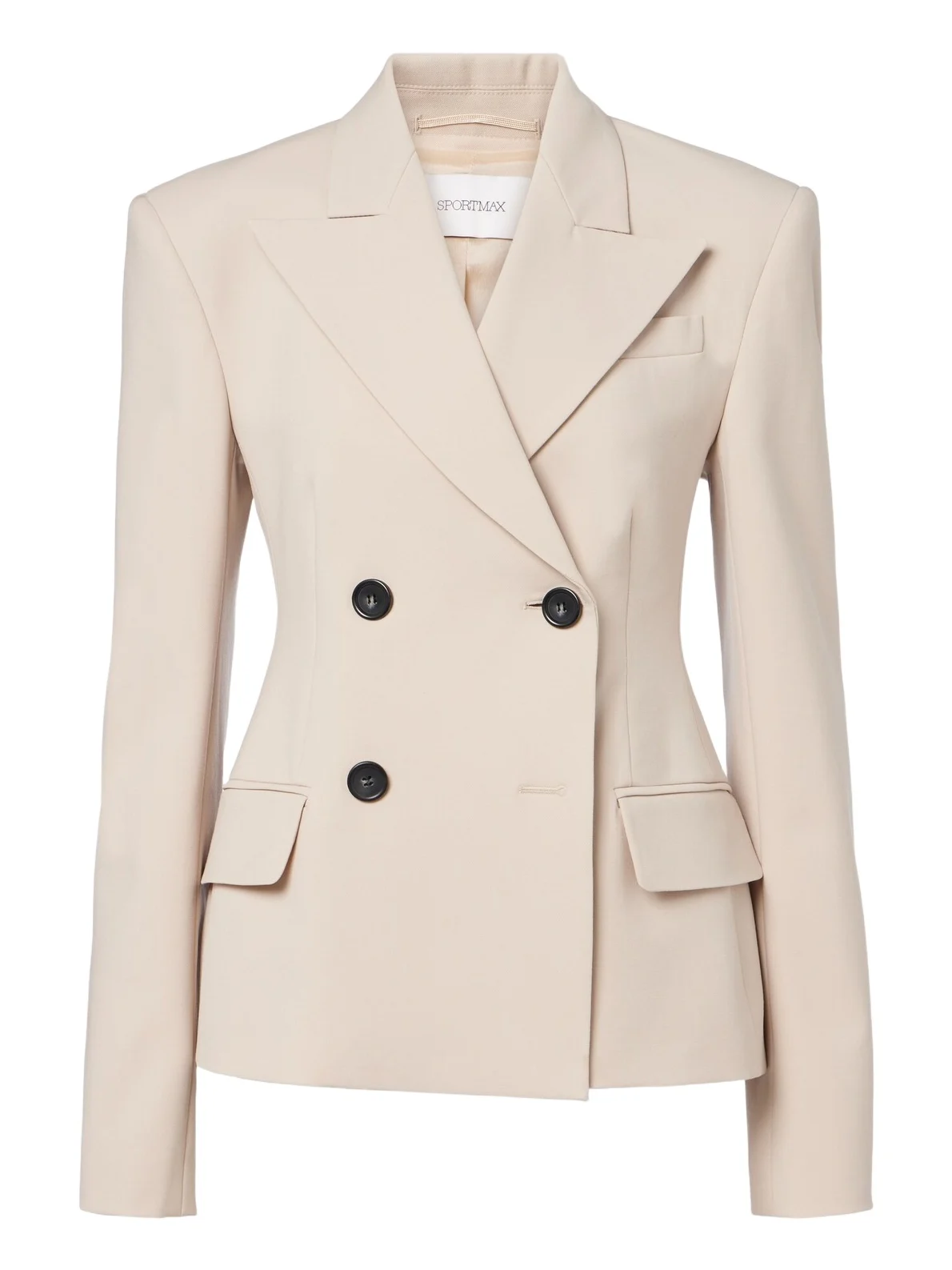 Sportmax Double-breasted wool-blend blazer