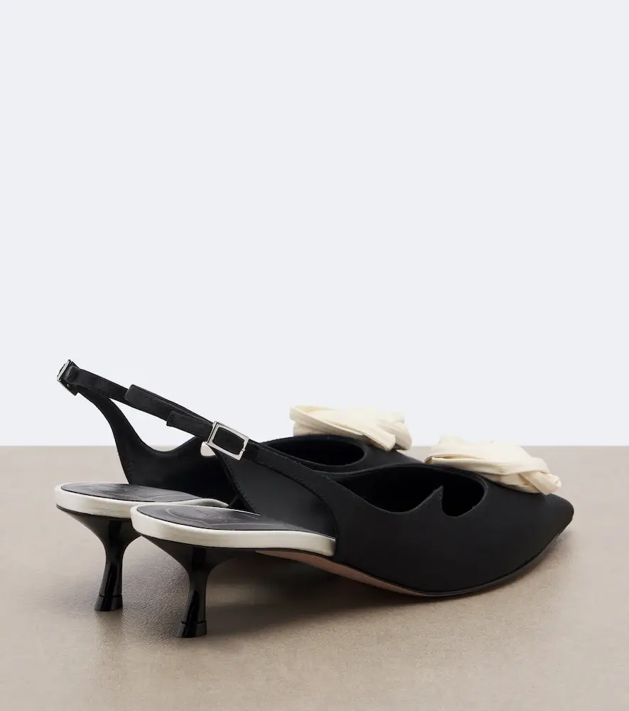 Roger Vivier Rose Vivier satin slingback pumps | Thumbnail 2 Roger Vivier Rose Vivier satin slingback pumps | Thumbnail 2