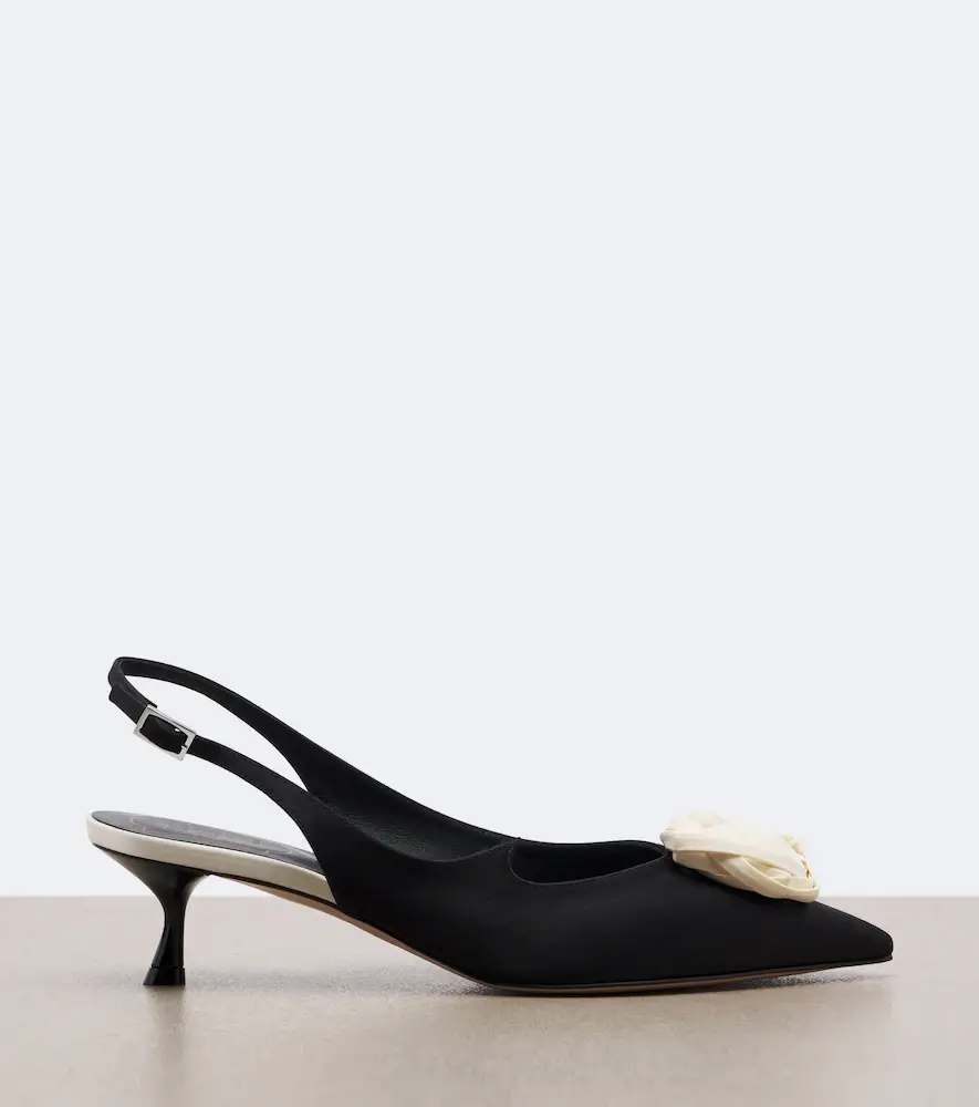 Roger Vivier Rose Vivier satin slingback pumps | Thumbnail 3 Roger Vivier Rose Vivier satin slingback pumps | Thumbnail 3
