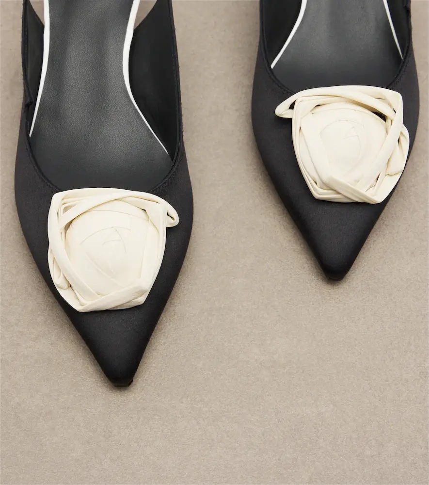 Roger Vivier Rose Vivier satin slingback pumps | Thumbnail 4 Roger Vivier Rose Vivier satin slingback pumps | Thumbnail 4