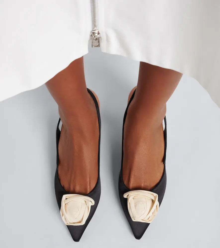 Roger Vivier Rose Vivier satin slingback pumps | Thumbnail 5 Roger Vivier Rose Vivier satin slingback pumps | Thumbnail 5