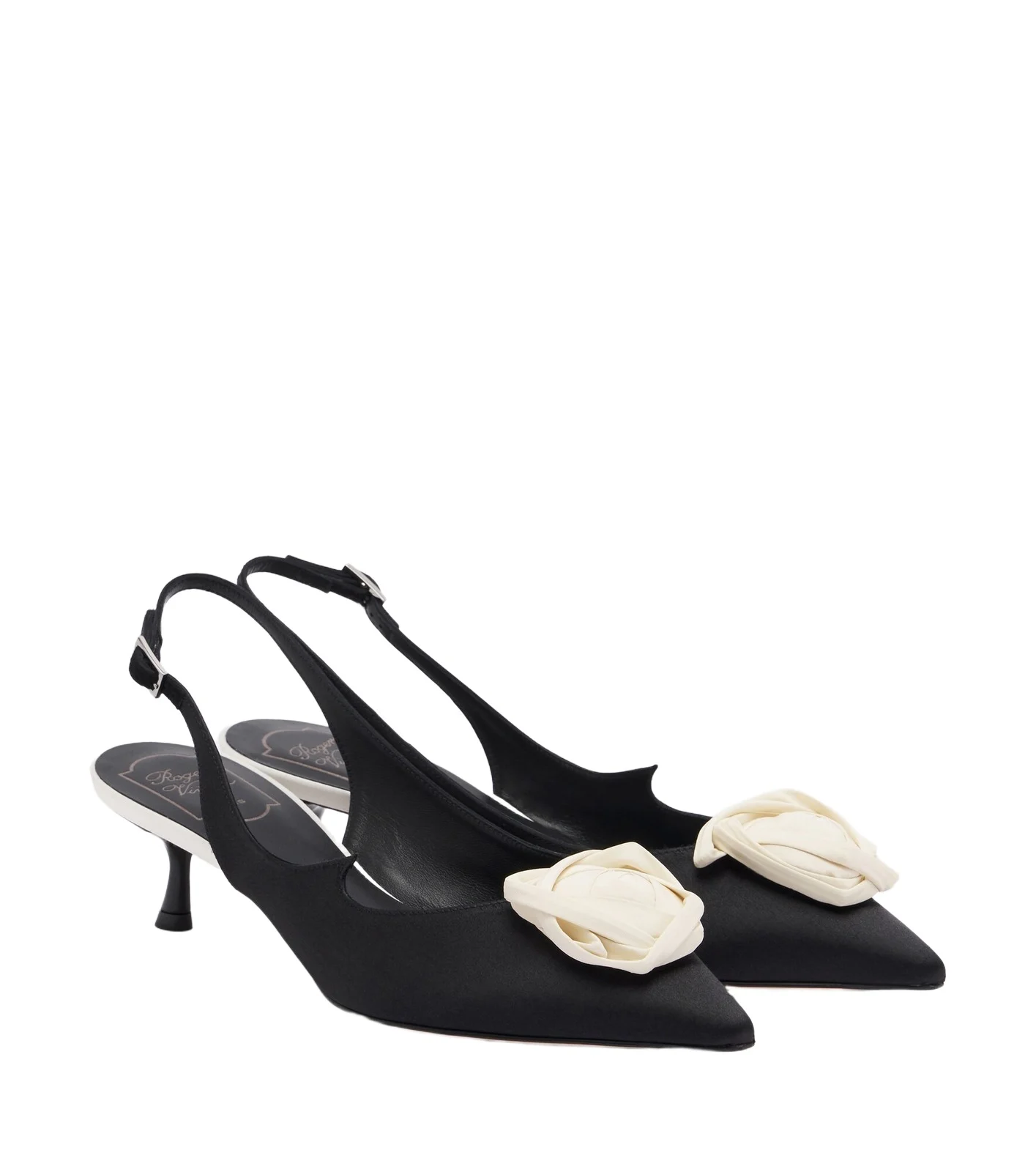Roger Vivier Rose Vivier satin slingback pumps