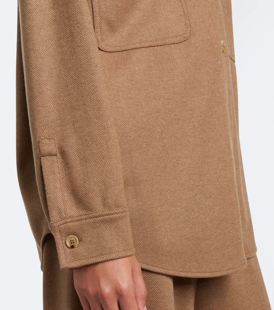Max Mara Camel hair and wool-blend shirt | Thumbnail 2 Max Mara Camel hair and wool-blend shirt | Thumbnail 2