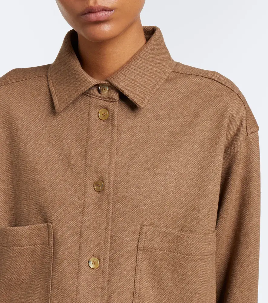 Max Mara Camel hair and wool-blend shirt | Thumbnail 4 Max Mara Camel hair and wool-blend shirt | Thumbnail 4