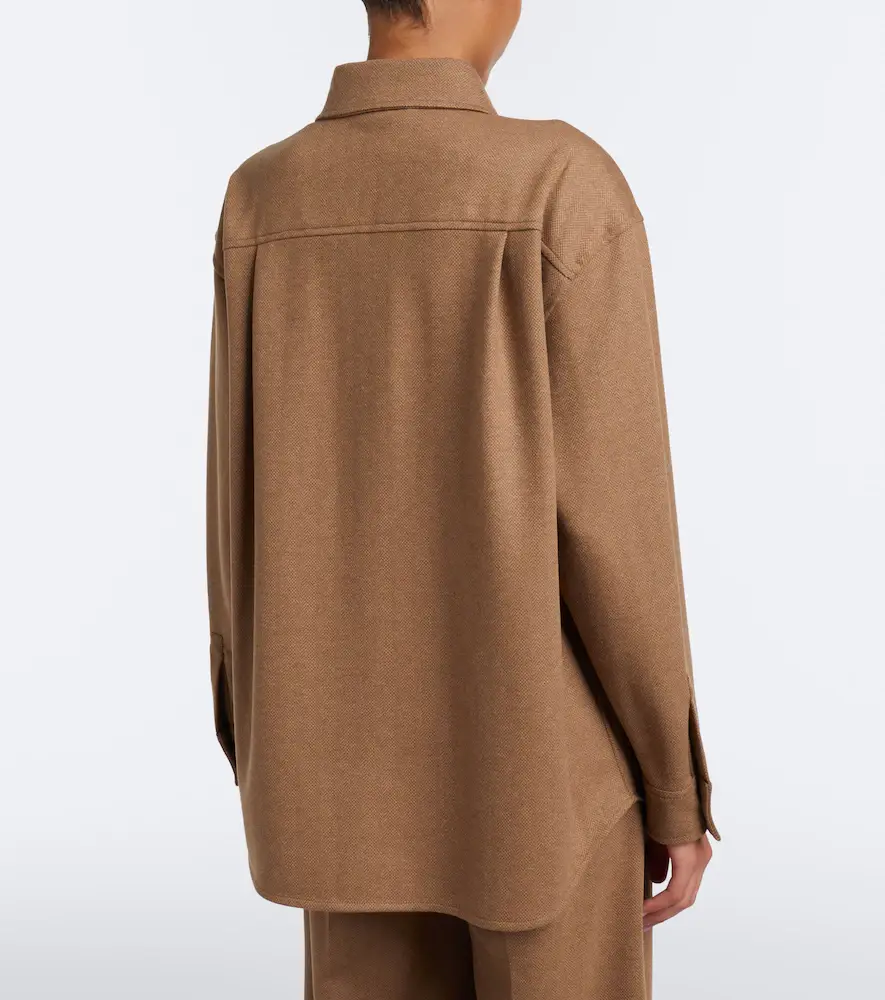Max Mara Camel hair and wool-blend shirt | Thumbnail 6 Max Mara Camel hair and wool-blend shirt | Thumbnail 6
