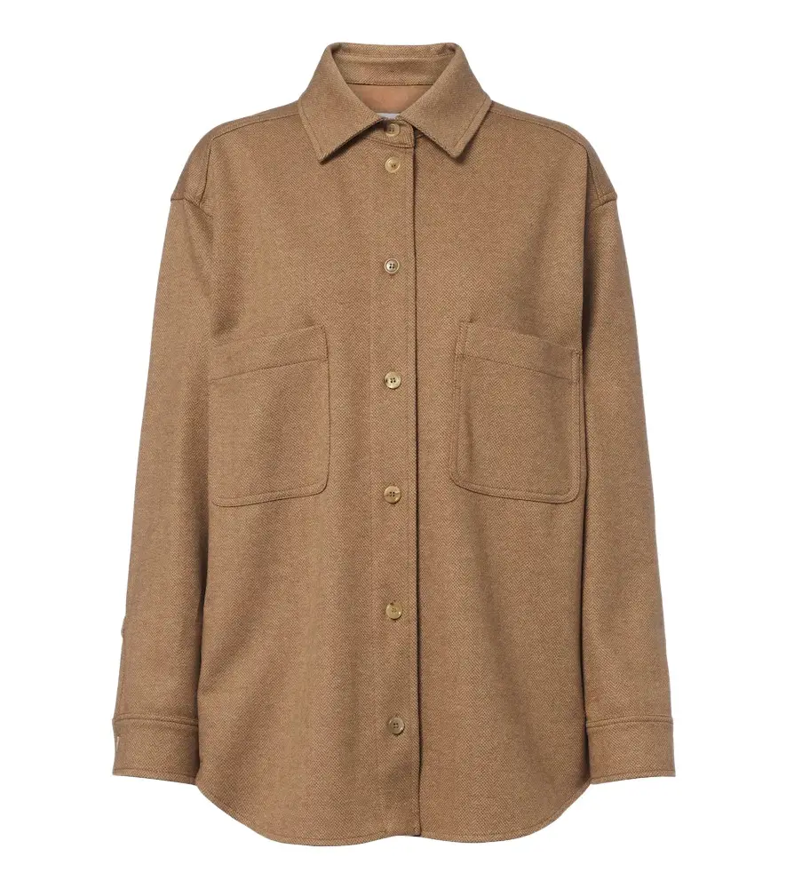 Max Mara Camel hair and wool-blend shirt
