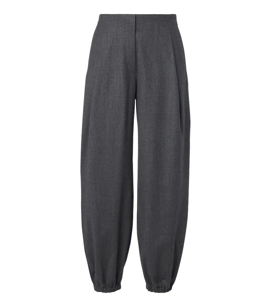 Max Mara Wool-blend flannel balloon pants