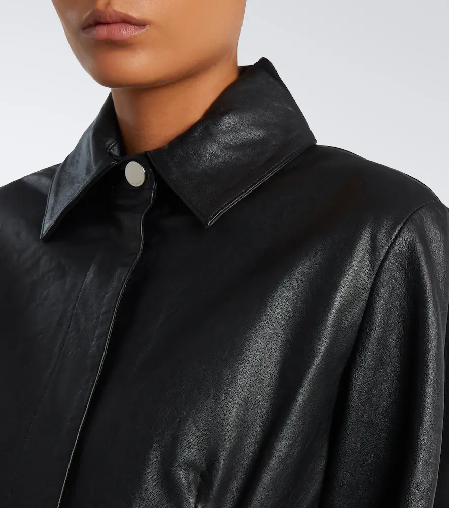 Sportmax Leather and suede shirt | Thumbnail 3 Sportmax Leather and suede shirt | Thumbnail 3
