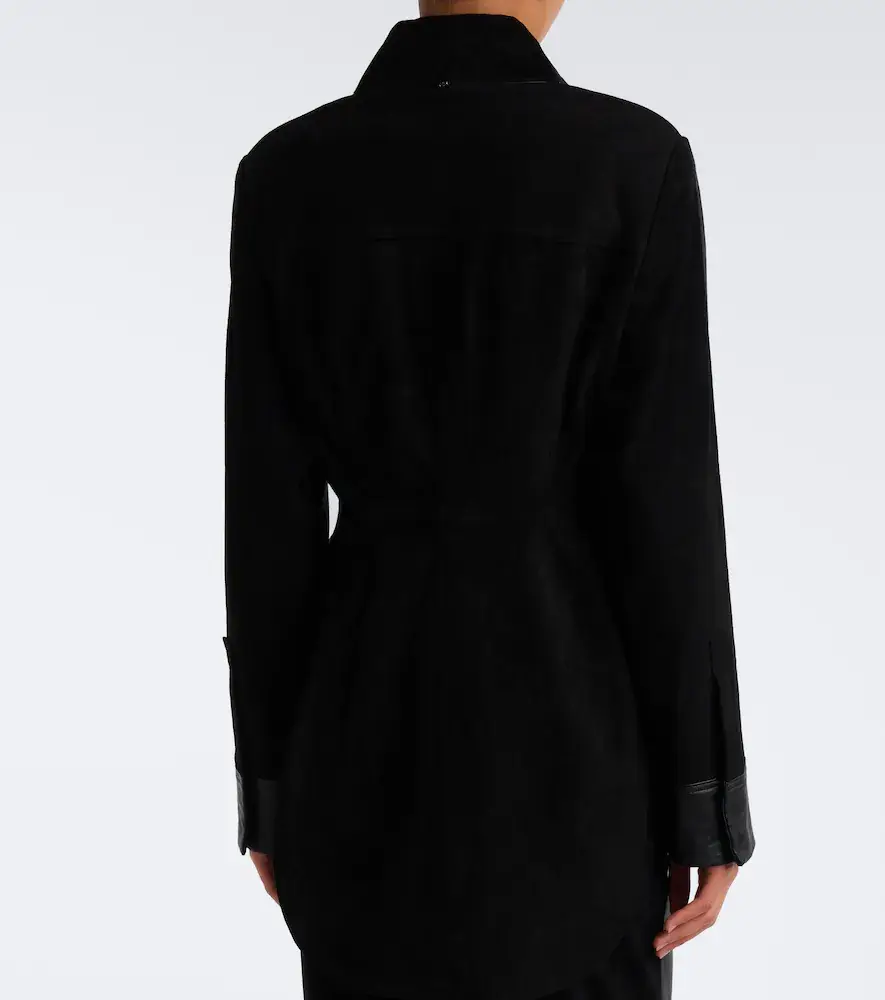 Sportmax Leather and suede shirt | Thumbnail 6 Sportmax Leather and suede shirt | Thumbnail 6
