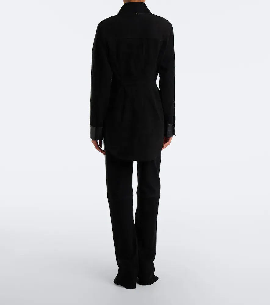 Sportmax Leather and suede straight pants | Thumbnail 4 Sportmax Leather and suede straight pants | Thumbnail 4