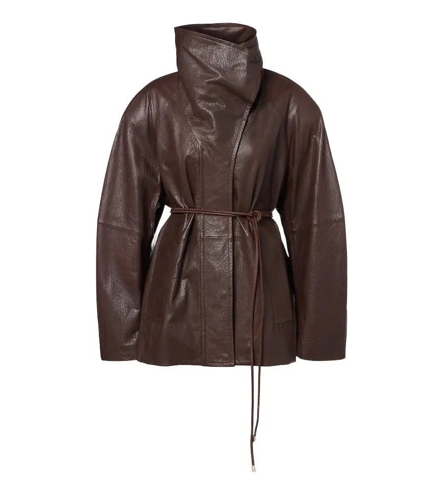 Belted leather jacket Belted leather jacket