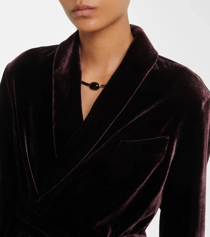 AGNONA Belted double-breasted velvet blazer | Thumbnail 5 AGNONA Belted double-breasted velvet blazer | Thumbnail 5