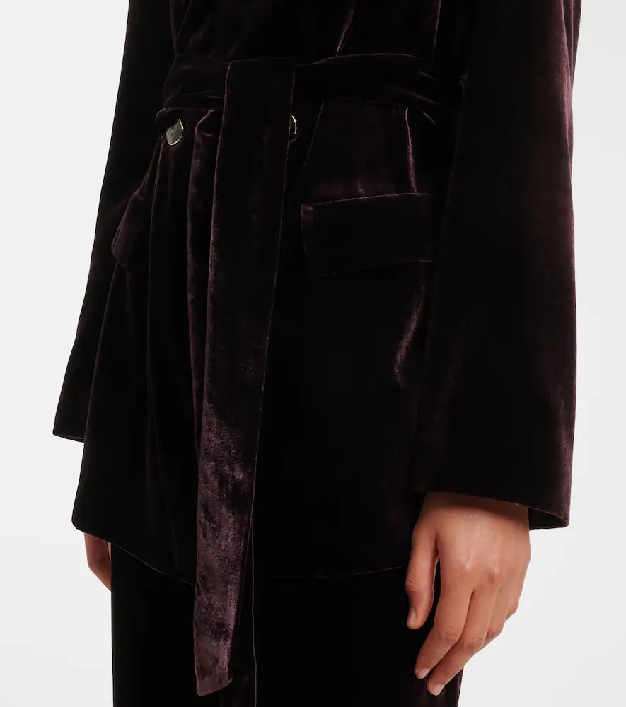 AGNONA Belted double-breasted velvet blazer | Thumbnail 7 AGNONA Belted double-breasted velvet blazer | Thumbnail 7