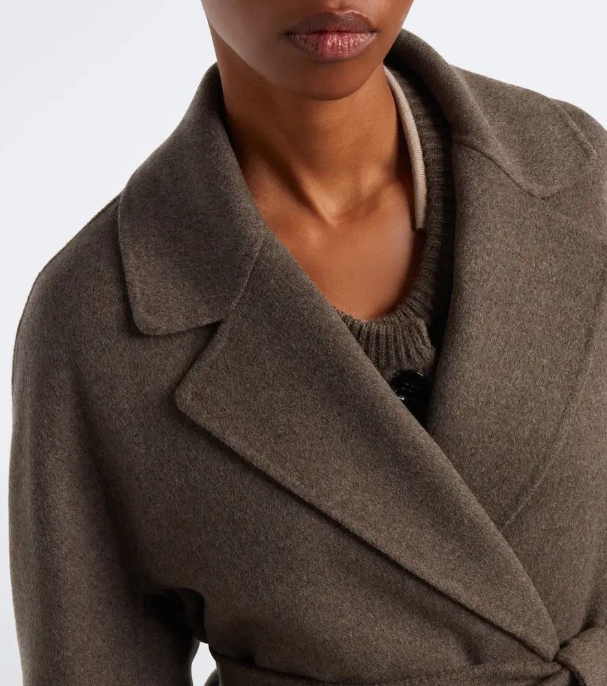 'S Max Mara 'S Max Mara Scarf-detail virgin wool wrap coat | Thumbnail 2