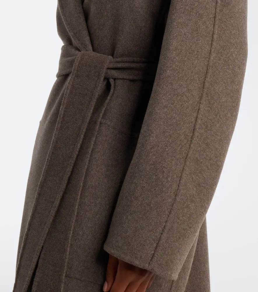 'S Max Mara 'S Max Mara Scarf-detail virgin wool wrap coat | Thumbnail 4