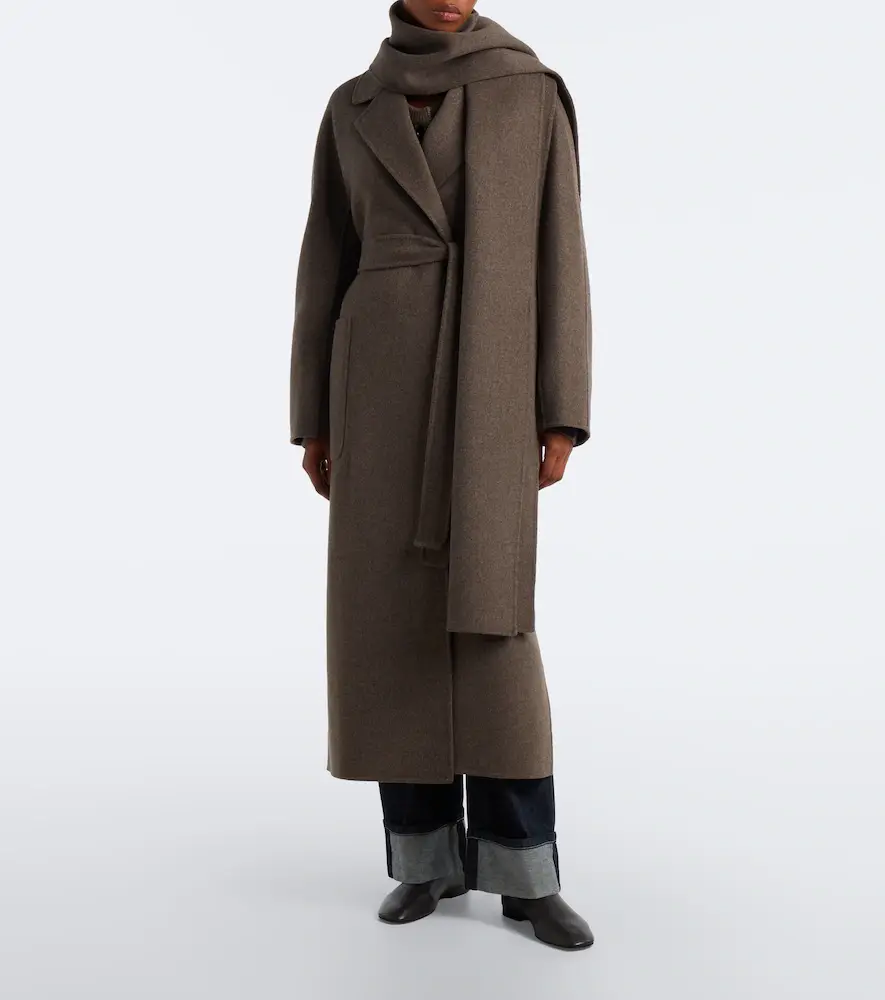 'S Max Mara 'S Max Mara Scarf-detail virgin wool wrap coat | Thumbnail 5