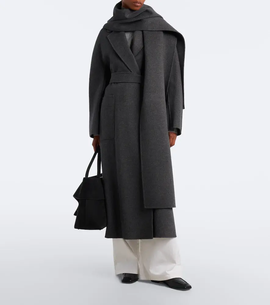 'S Max Mara 'S Max Mara Scarf-detail virgin wool wrap coat | Thumbnail 2
