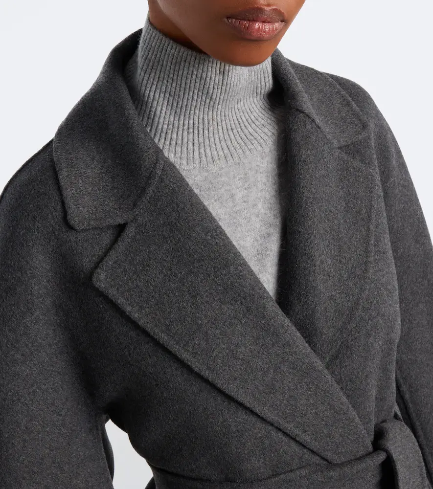 'S Max Mara 'S Max Mara Scarf-detail virgin wool wrap coat | Thumbnail 3