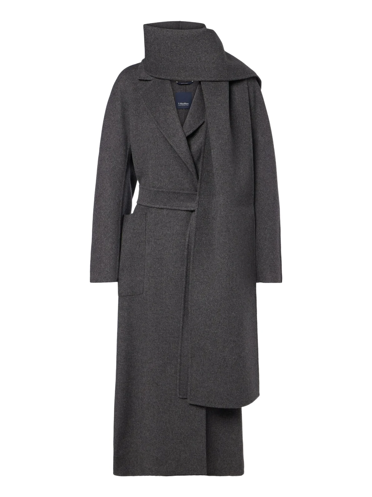 'S Max Mara Scarf-detail virgin wool wrap coat 'S Max Mara Scarf-detail virgin wool wrap coat