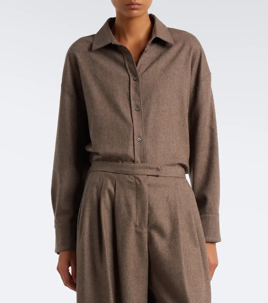'S Max Mara 'S Max Mara Wool flannel shirt | Thumbnail 4 'S Max Mara 'S Max Mara Wool flannel shirt | Thumbnail 4