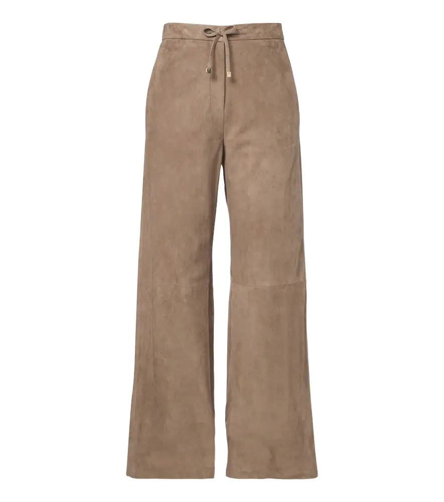 'S Max Mara 'S Max Mara Suede wide-leg pants