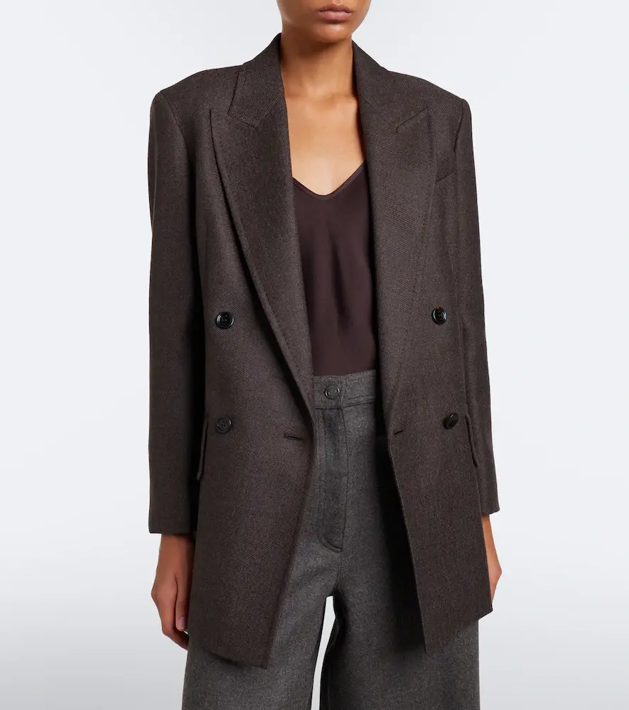 Max Mara Double-breasted virgin wool blazer | Thumbnail 4 Max Mara Double-breasted virgin wool blazer | Thumbnail 4