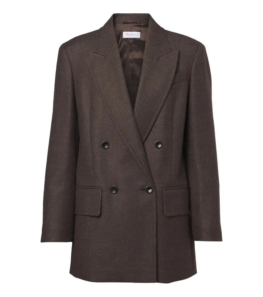 Double-breasted virgin wool blazer Double-breasted virgin wool blazer