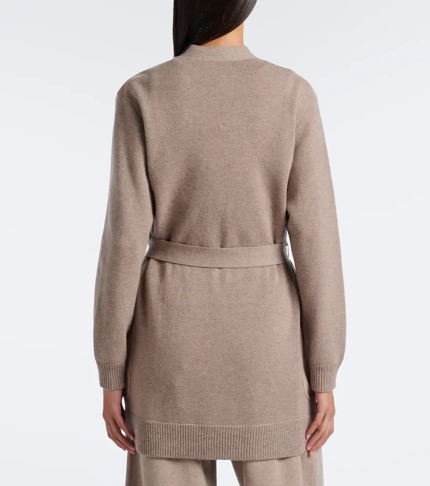 Max Mara Suede-trimmed wool and cashmere cardigan | Thumbnail 6 Max Mara Suede-trimmed wool and cashmere cardigan | Thumbnail 6
