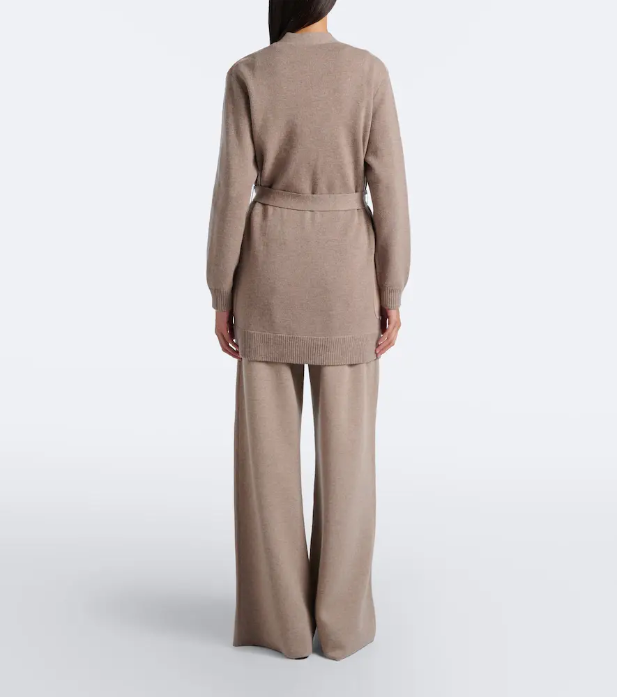 Max Mara Pleated wool and cashmere wide-leg pants | Thumbnail 6