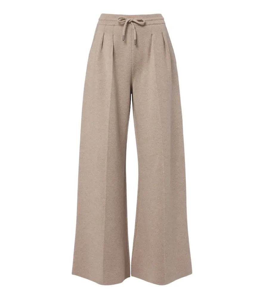 Max Mara Pleated wool and cashmere wide-leg pants