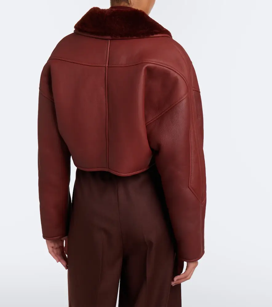 Max Mara Cropped leather jacket | Thumbnail 2 Max Mara Cropped leather jacket | Thumbnail 2