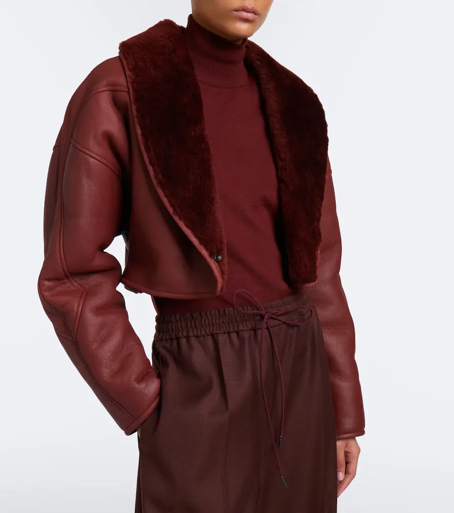 Max Mara Cropped leather jacket | Thumbnail 5 Max Mara Cropped leather jacket | Thumbnail 5