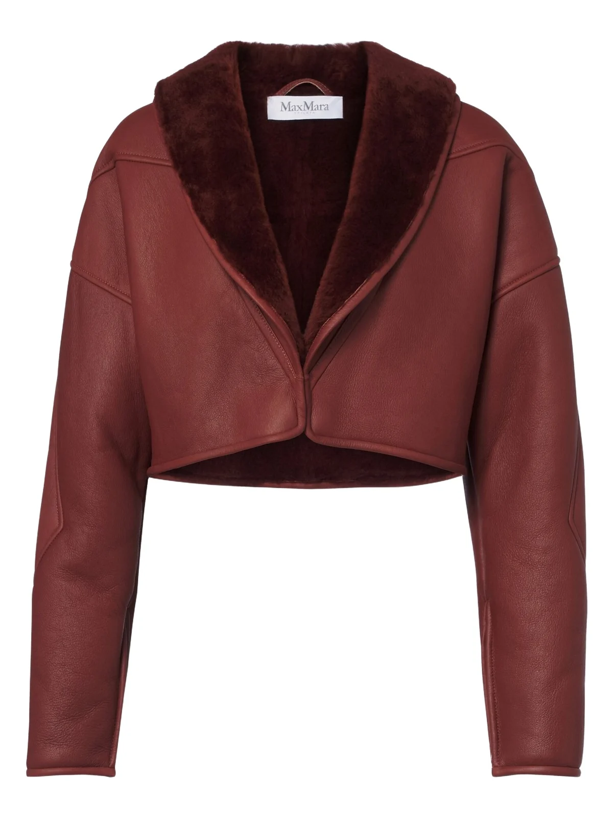 Max Mara Cropped leather jacket