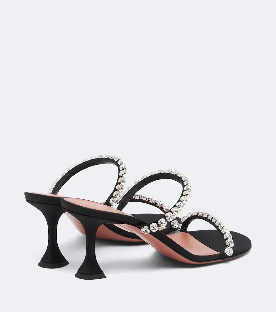 Amina Muaddi Gigi crystal-embellished satin mules | Thumbnail 4 Amina Muaddi Gigi crystal-embellished satin mules | Thumbnail 4