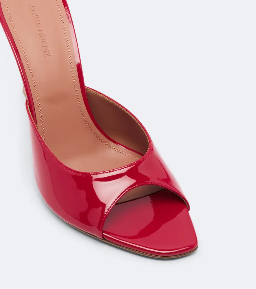 Amina Muaddi Alexa patent leather mules | Thumbnail 3 Amina Muaddi Alexa patent leather mules | Thumbnail 3