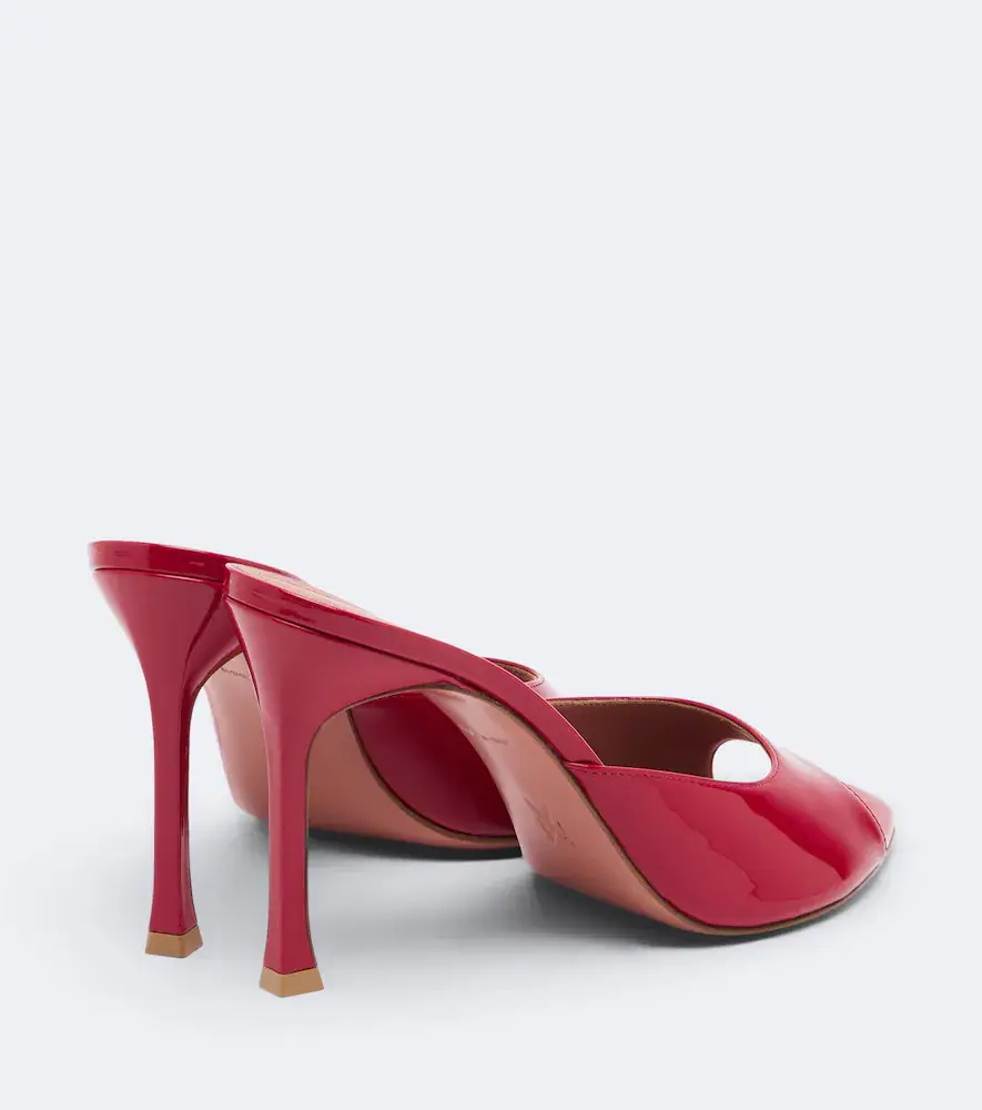 Amina Muaddi Alexa patent leather mules | Thumbnail 4 Amina Muaddi Alexa patent leather mules | Thumbnail 4