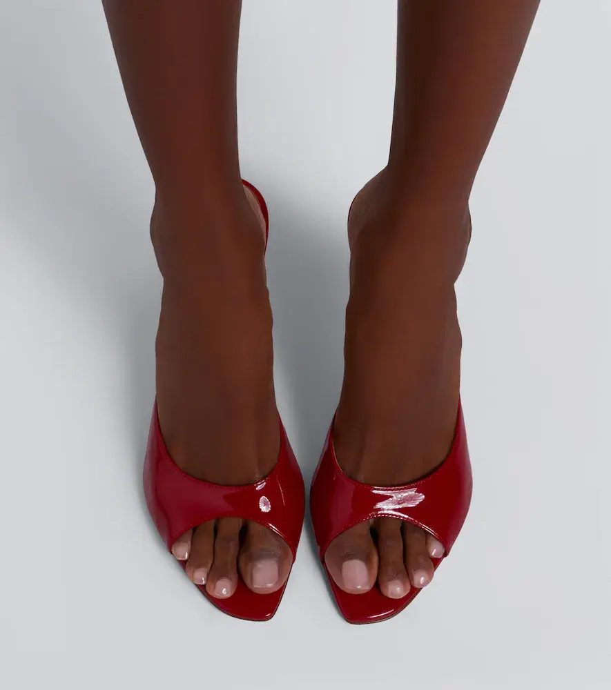 Amina Muaddi Alexa patent leather mules | Thumbnail 5 Amina Muaddi Alexa patent leather mules | Thumbnail 5