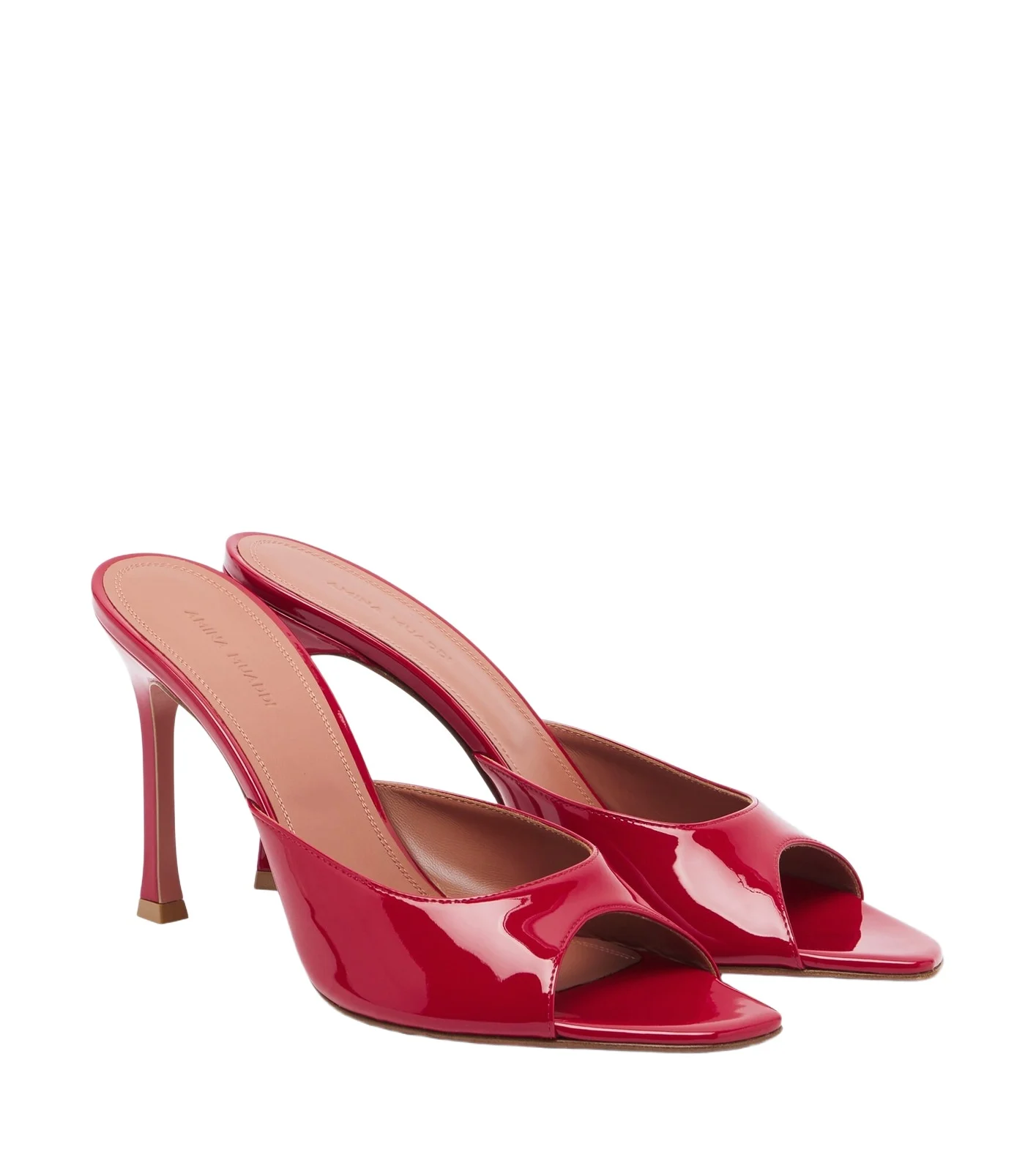 Amina Muaddi Alexa patent leather mules