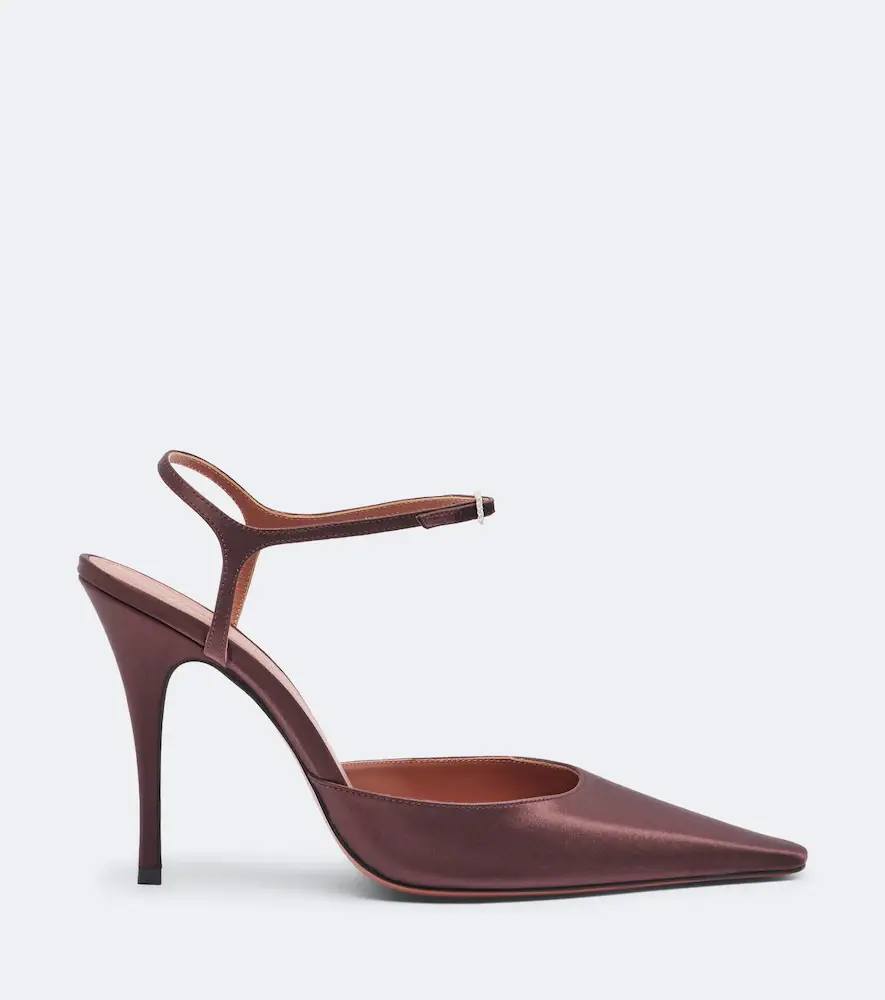 Amina Muaddi Carolyn satin slingback pumps | Thumbnail 2 Amina Muaddi Carolyn satin slingback pumps | Thumbnail 2