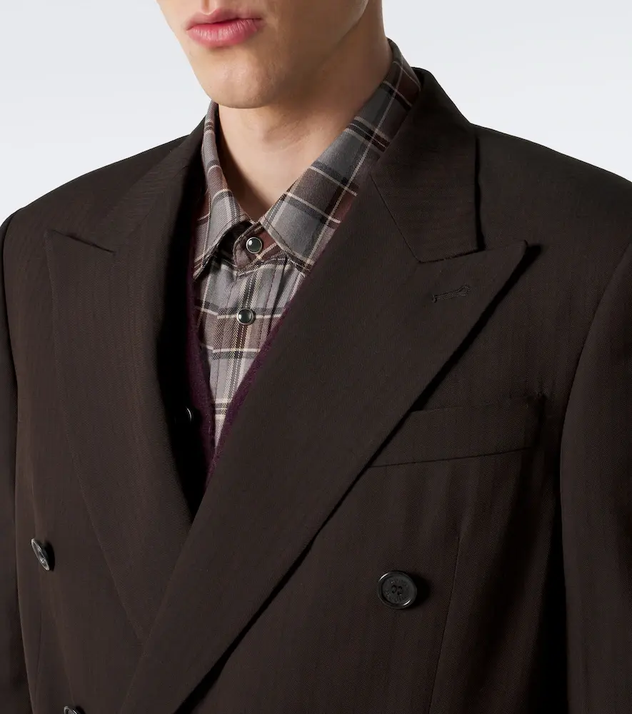 Acne Studios Pinstripe double-breasted blazer | Thumbnail 8
