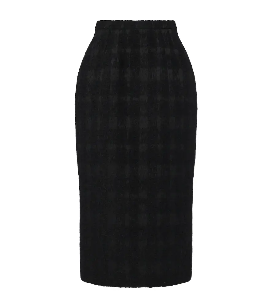 Dolce & Gabbana Checked bouclé pencil skirt