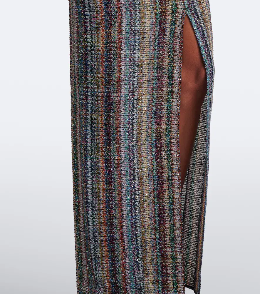 Missoni Zigzag sequined one-shoulder lamé gown | Thumbnail 3 Missoni Zigzag sequined one-shoulder lamé gown | Thumbnail 3