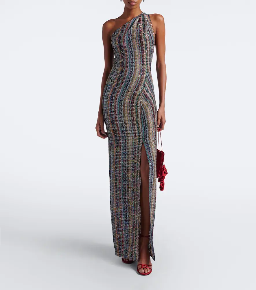 Missoni Zigzag sequined one-shoulder lamé gown | Thumbnail 5 Missoni Zigzag sequined one-shoulder lamé gown | Thumbnail 5