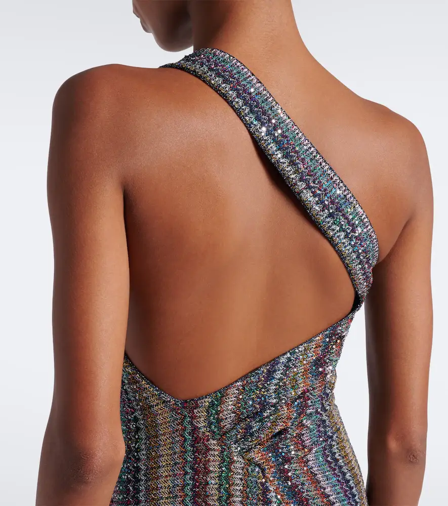 Missoni Zigzag sequined one-shoulder lamé gown | Thumbnail 6 Missoni Zigzag sequined one-shoulder lamé gown | Thumbnail 6