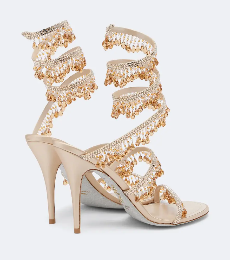 René Caovilla Jahanara embellished satin sandals | Thumbnail 3 René Caovilla Jahanara embellished satin sandals | Thumbnail 3