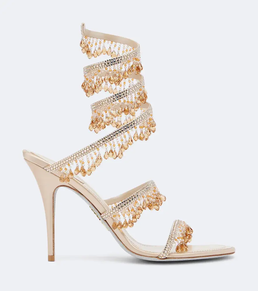 René Caovilla Jahanara embellished satin sandals | Thumbnail 4 René Caovilla Jahanara embellished satin sandals | Thumbnail 4